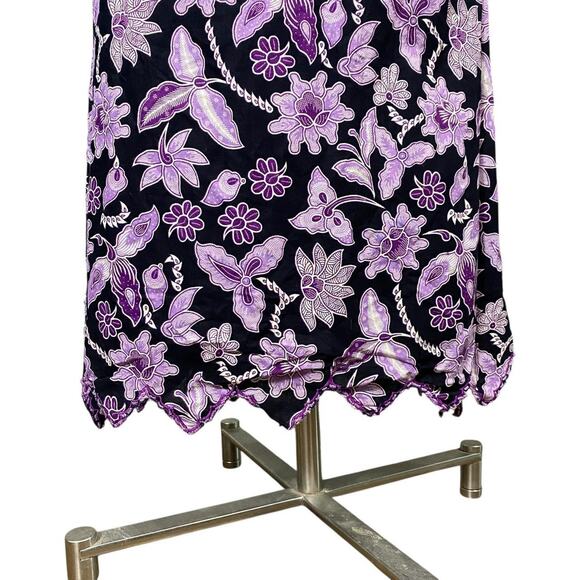 Gorgeous Vintage Beaded Purple Dark Fairy Whimsygoth Trumpet Maxi Skirt - Picture 5 of 8